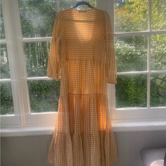 Mister Zimi Mustard Check Long Sleeve Dress - Picture 4 of 4